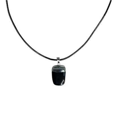 Earth Stone Collection - Polished Crystal Stone Necklace (Onyx)