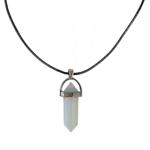 Earth Stone Collection - Bullet Crystal Stone Necklace (Opal)