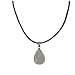 Earth Stone Collection - Teardrop Crystal Stone Necklace (Quartz)