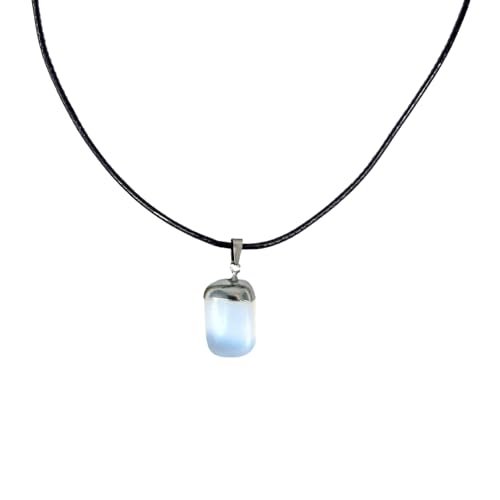 Earth Stone Collection - Polished Crystal Stone Necklace (Opal)