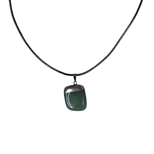 Earth Stone Collection - Polished Crystal Stone Necklace (Aventurine)