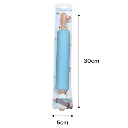Silicone Rolling Pin - 30x5cm (Blue)