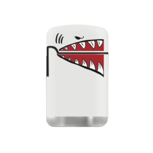 Mini Silicone Pipe With Lid And Zengaz Shark Lighter (White)