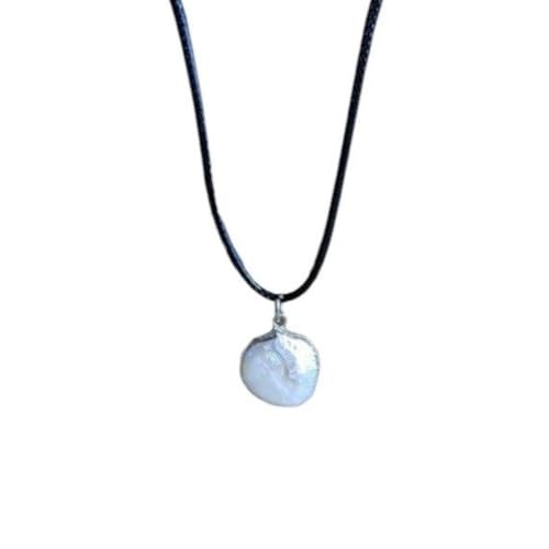 Earth Stone Collection - Pearl Crystal Stone Necklace (Large)