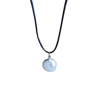 Earth Stone Collection - Pearl Crystal Stone Necklace (Large)