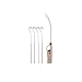 4 Piece Braai Sosatie Skewer And Flexible Extra Length Braai Lighter (Brown)