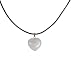 Earth Stone Collection - Heart Crystal Stone Necklace (Rose Quartz)