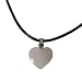 Earth Stone Collection - Heart Crystal Stone Necklace (Clear Quartz)