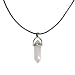 Earth Stone Collection - Bullet Crystal Stone Necklace (Rose Quartz)