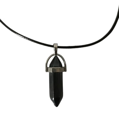 Earth Stone Collection - Bullet Crystal Stone Necklace (Hematite)