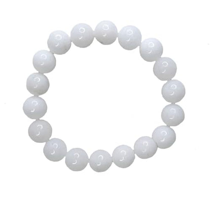 Earth Stone Collection - Crystal Stone Bracelet (White Agate)