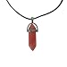 Earth Stone Collection - Bullet Crystal Stone Necklace (Cherry Quartz)