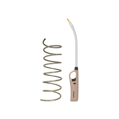 Stainless Steel Braai Spiral For Braai & Air Fryer And Flexible Extra Length Braai Lighter (Brown)