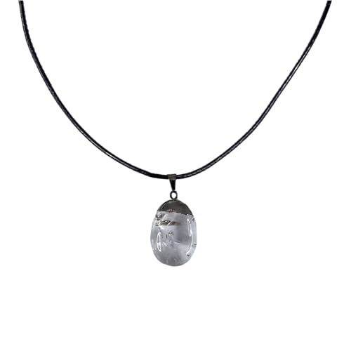 Earth Stone Collection - Polished Crystal Stone Necklace (Crystal)