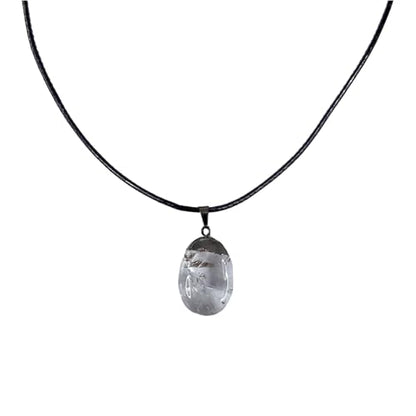 Earth Stone Collection - Polished Crystal Stone Necklace (Crystal)