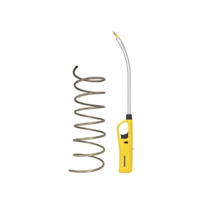 Stainless Steel Braai Spiral For Braai & Air Fryer And Flexible Extra Length Braai Lighter (Yellow)