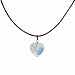 Earth Stone Collection - Heart Crystal Stone Necklace (Opal)