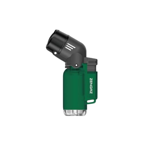 ZL-17 Angle Double Jet Torch Lighter – 4 Pack (Black, Blue, Green, Yellow)