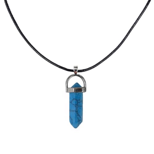 Earth Stone Collection - Bullet Crystal Stone Necklace (Turquoise)