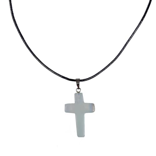 Earth Stone Collection - Cross Stone Necklace (Turquoise)