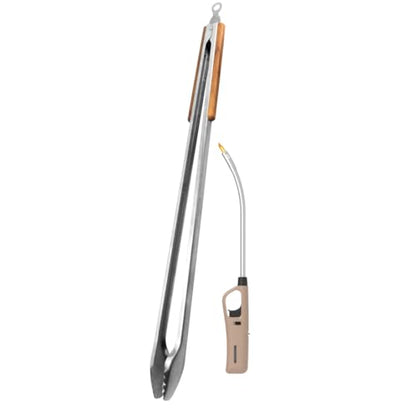 Extra Long 80cm Braai Tong And Brown Extra Long Flexible Braai lighter