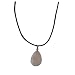 Earth Stone Collection - Teardrop Crystal Stone Necklace (Rose Quartz)