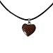 Earth Stone Collection - Heart Crystal Stone Necklace (Gold Sand)
