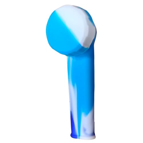 Mini Silicone Pipe With Lid - 2 Pack - Glacier