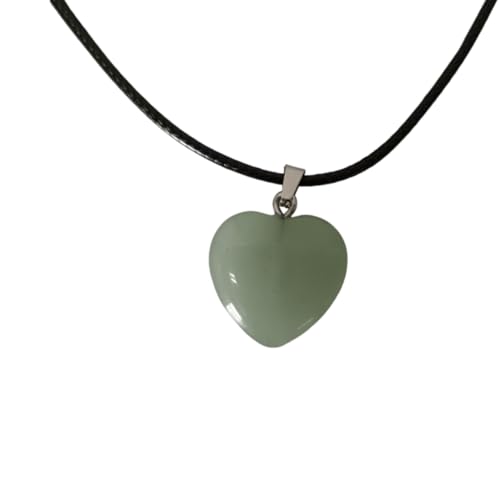Earth Stone Collection - Heart Crystal Stone Necklace (Aventurine)