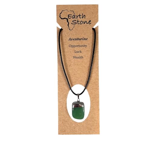 Earth Stone Collection - Polished Crystal Stone Necklace (Aventurine)