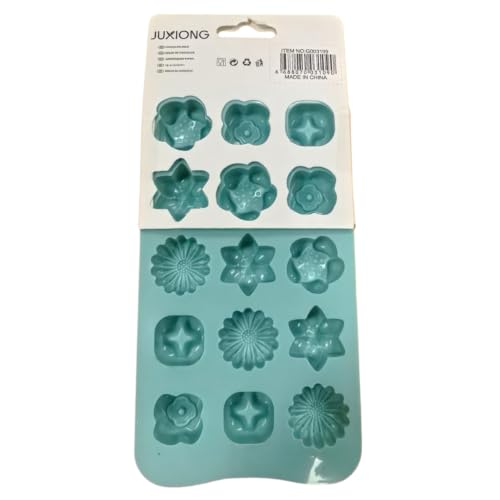Silicone Chocolate Mold - Assorted Flowers - 20x10cm (Blue)