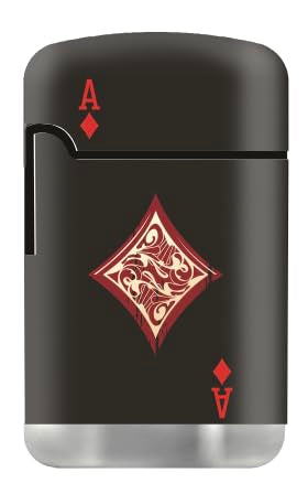 Zengaz ZL 3 Mega Jet Flame Lighter - Aces Black Diamonds