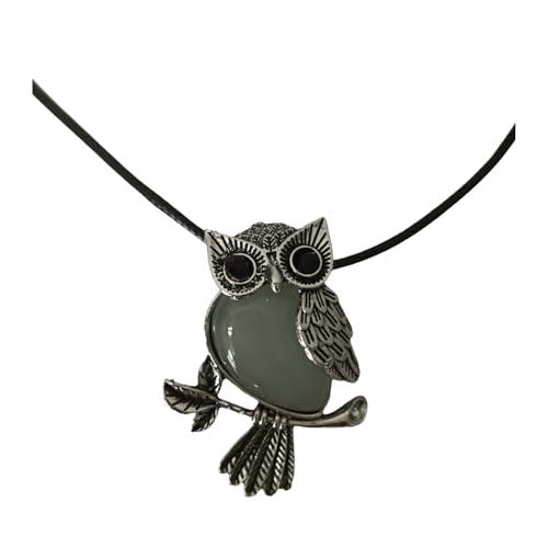 Earth Stone Collection - Owl Crystal Stone Necklace (Aventurine)