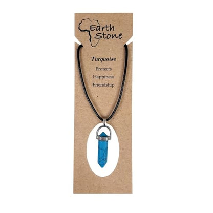 Earth Stone Collection - Bullet Crystal Stone Necklace (Turquoise)
