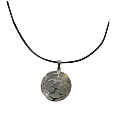 Earth Stone Collection - OM Symbol Crystal Stone Necklace (Opal)