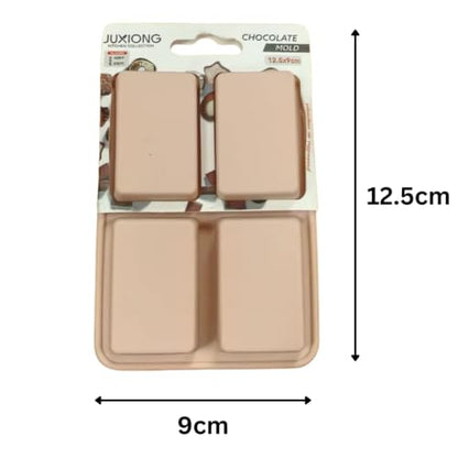 Silicone Chocolate Mold - Mini Rectangles - 12.5×9cm (Pink)