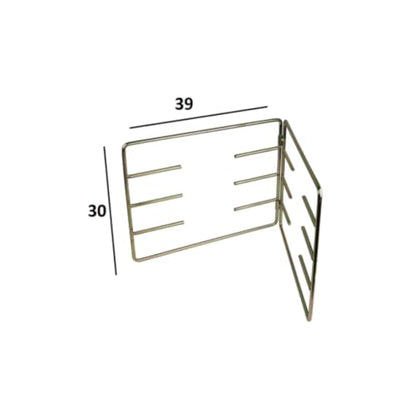 Hinged Braai Grid Stand And Flexible Extra Length Braai Lighter (Brown)