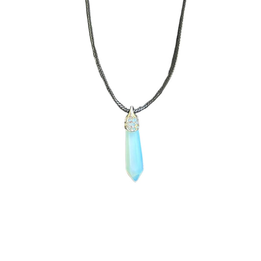 Earth Stone Collection - Icedrop Crystal Stone Necklace (Tigers Eye)