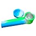 Green Army ZL-3 Torch Jet Lighter And Blue Mini Silicone Rasta Pipe