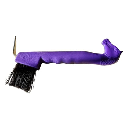 Horse Hoof Pick with Brush (Blue)