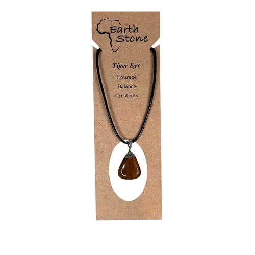 Earth Stone Collection - Polished Crystal Stone Necklace (Tigers eye)