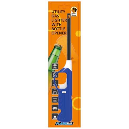 Africa Flame Medium Utility Braai Lighter with Built-in Bottle Opener (Blue)