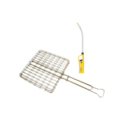 Small Box Braai Grid And Flexible Extra Length Braai Lighter (Yellow)