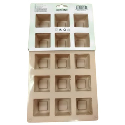 Silicone Cake Mold - Mini Squares - 29×17cm (Pink)