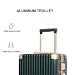 26" Hard Shell Suitcase with 7‑Piece Packing Organizer Travel Combo (Green)
