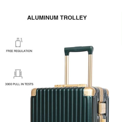 26" Hard Shell Suitcase with 7‑Piece Packing Organizer Travel Combo (Green)
