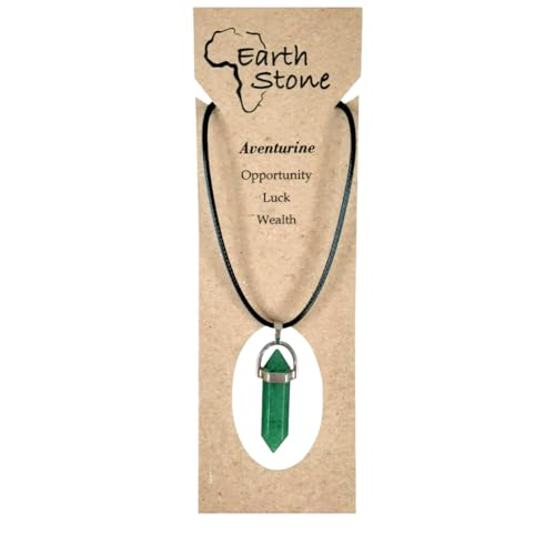 Earth Stone Collection - Bullet Crystal Stone Necklace (aventurine)