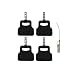 4 Pack Braai Fan Black And Flexible Extra Length Braai Lighter (Brown)