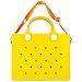 Nana EVA Croc Bag with Shoulder Strap – Lightweight Waterproof Tote Handbag (Yellow)