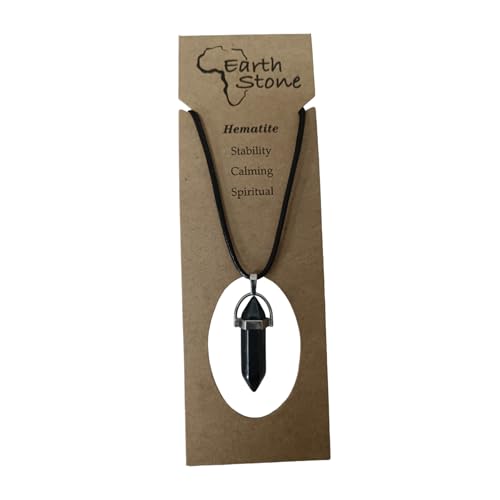 Earth Stone Collection - Bullet Crystal Stone Necklace (Hematite)